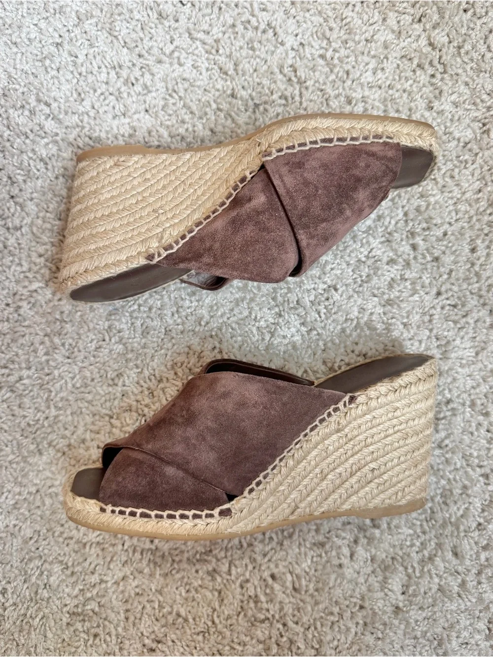 Vince Gaelan Suede Espadrille Wedge Sandal - Size 6M